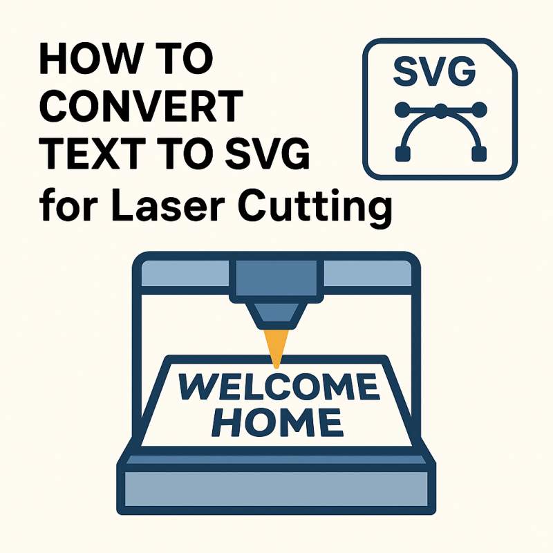 Converting text to SVG for laser cutting
